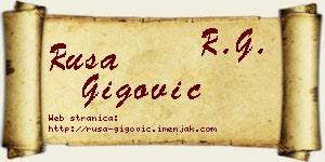 Rusa Gigović vizit kartica